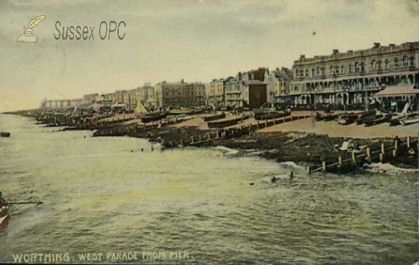 Image of Worthing - West Parade from Pier