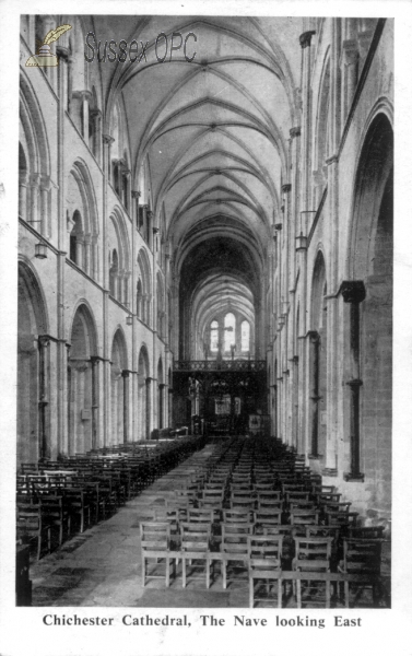 Image of Chichester - The Cathedral, the nave looking east
