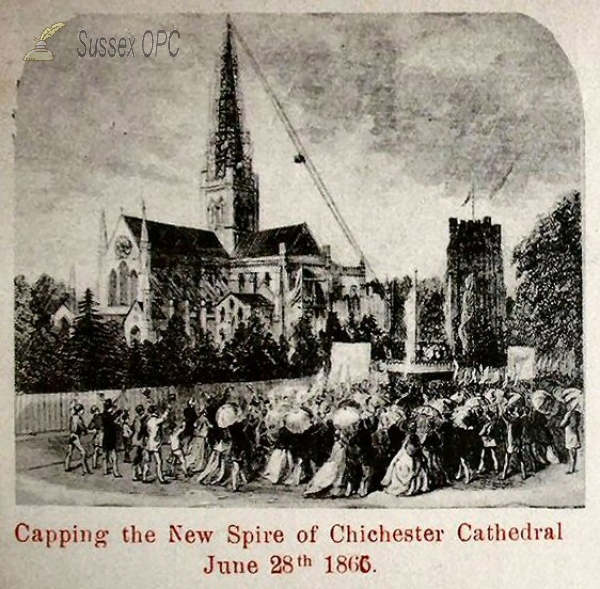 Image of Chichester - Chichester Cathedral (Capping New Spire)