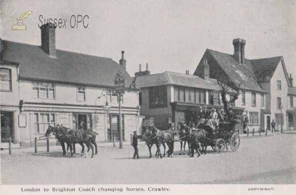 Image of Crawley - Coach Changing Horses