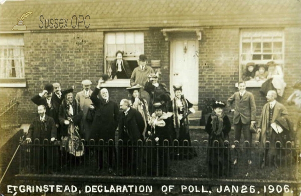 Image of East Grinstead - Declaration of Poll, Jan 26, 1906