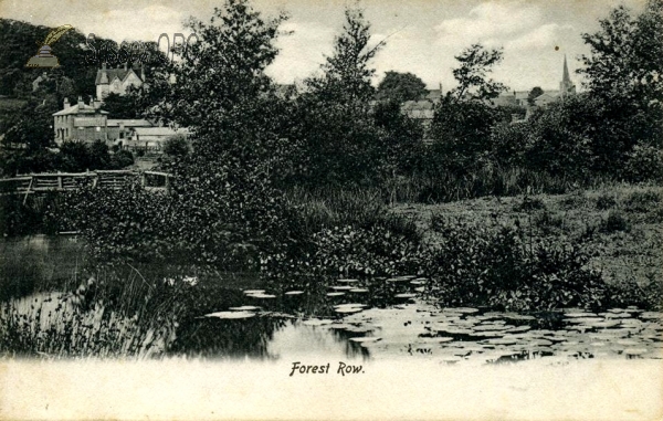 Image of Forest Row - View of the village over a pond