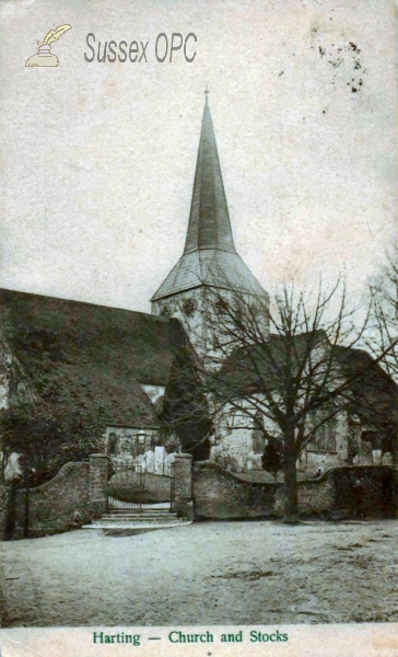 Image of Harting - St Mary & St Gabriel Church and Stocks
