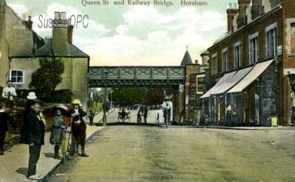 Image of Horsham - Queen Street & Railway Bridge