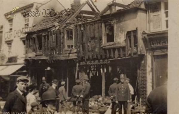 Image of Horsham - Fire in West Street (1909)