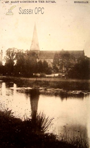 Image of Horsham - St Mary's Church & The River