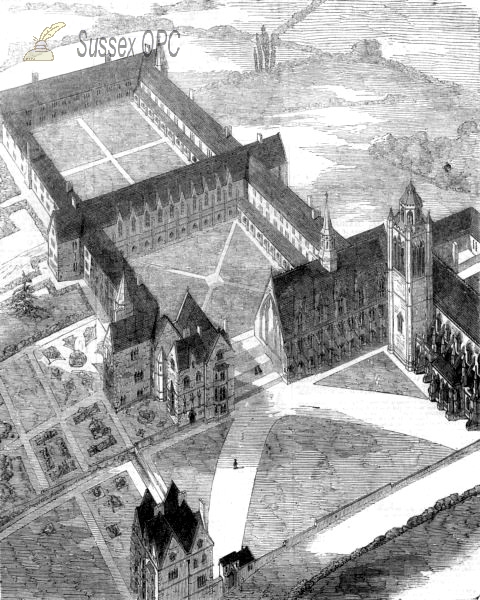 Image of Lancing - College & Chapel as designed