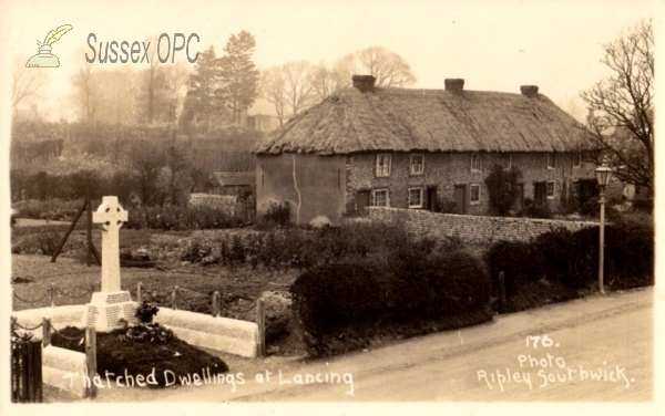 Image of Lancing - Cottages & War Memorial