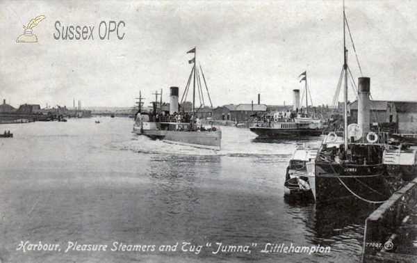 Image of Littlehampton - Harbour (Pleasure Steamers & Tug 'Jumna')