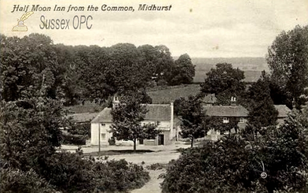 Image of Midhurst - Half Moon Inn from the Common