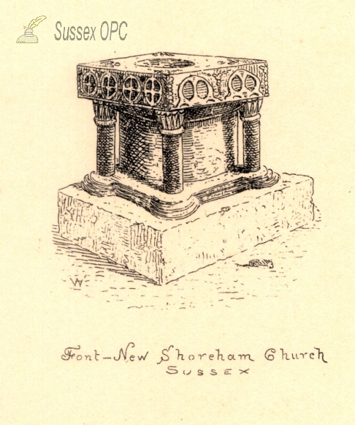 Image of New Shoreham - St Mary de Haura Church (Font)