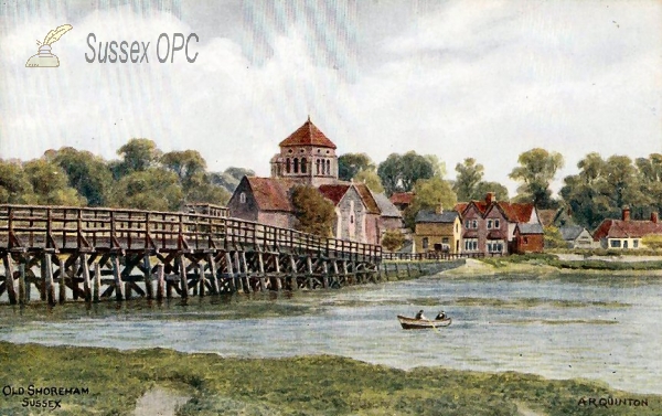 Image of Old Shoreham - St Nicolas Church & Bridge