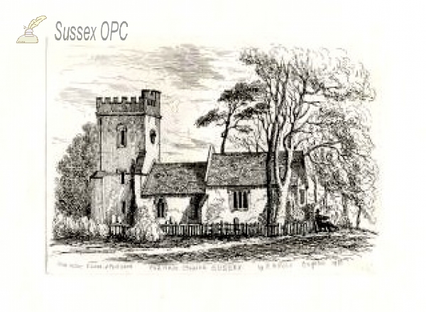Image of Parham - The Church c1851