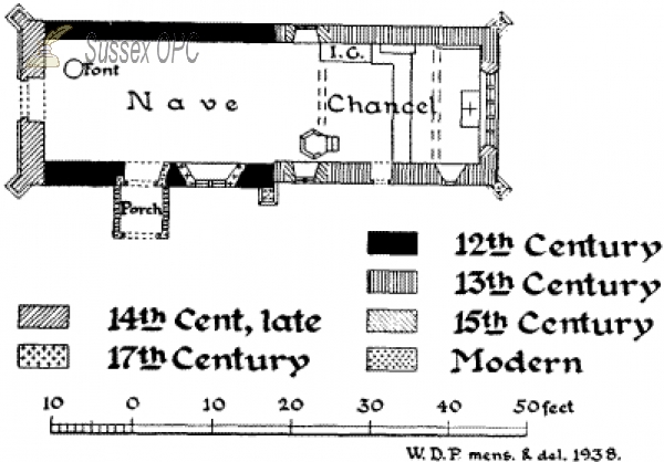 Racton - Plan of St Peter's Church