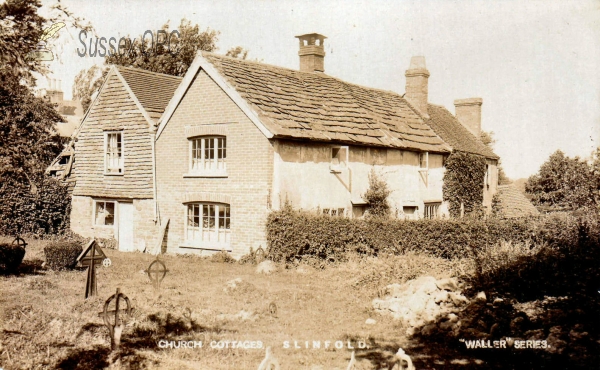 Image of Slinfold - Church Cottages from Churchyard