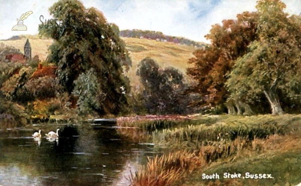 Image of South Stoke - Idylic painted view