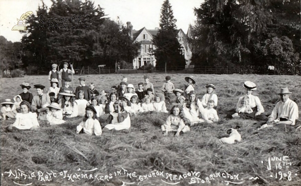 Image of Storrington - Haymakers in the Church Meadow, 16th June 1908