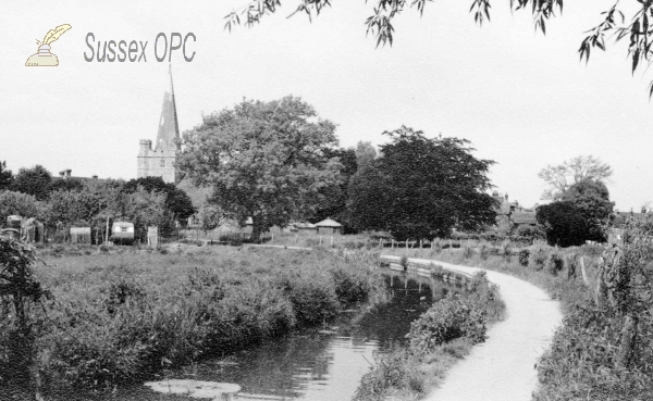 Image of Westbourne - St John the Baptist Church & River Ems