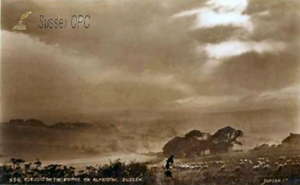 Image of Alfriston - Evening on the Downs