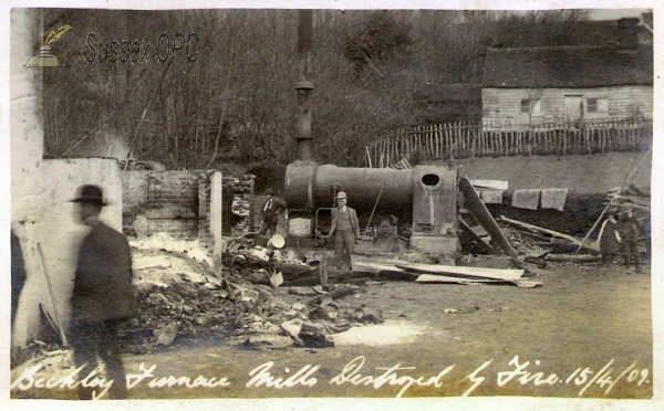 Image of Beckley - Furnace Mills Destroyed by Fire, 15th April 1909