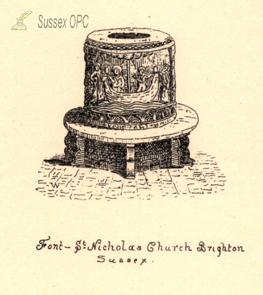 Image of Brighton - St Nicholas' Church (Font)