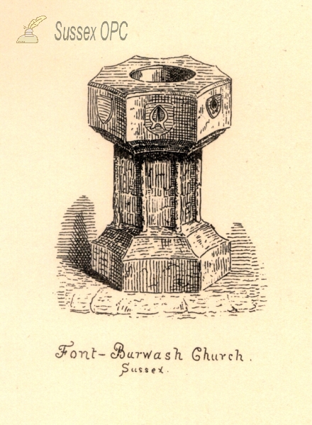 Burwash - St Bartholomew's Church (Font)