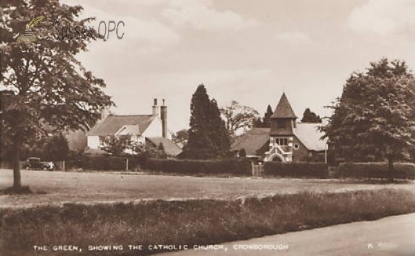 Crowborough - The Green showing the Catholic Church