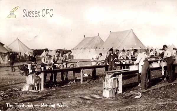 Image of Crowborough - Territorial Army - Morning wash