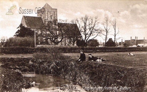 Etchingham - The Church from the River Rother