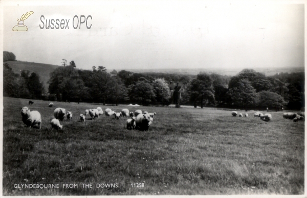 Glynde - Glyndebourne from the Downs