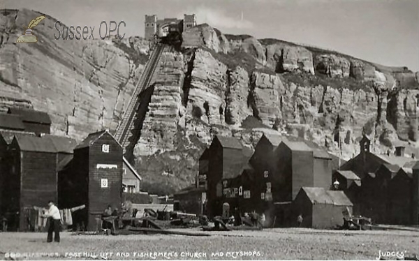 Image of Hastings - Fishermen's Church & Net Shops