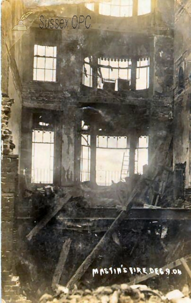 Image of Hastings - Fire at Mastins Store, 9th December 1904