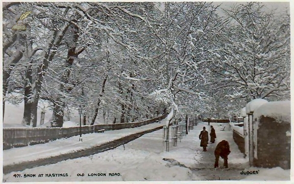 Image of Hastings - Old London Road in the Snow