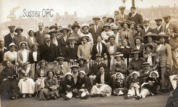 Hastings - Group of People on the Pier