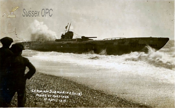Image of Hastings - German U.118 Submarine washed ashore
