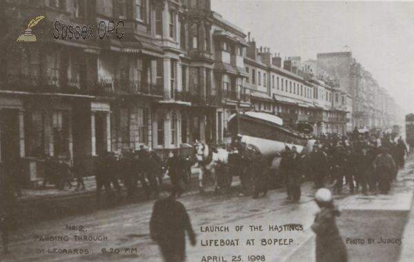 Image of St Leonards - Launch of the Lifeboat at BoPeep