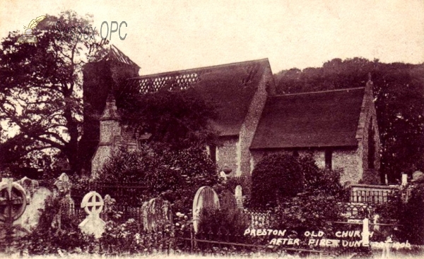 Image of Preston - Old Church after fire, 23rd June 1906