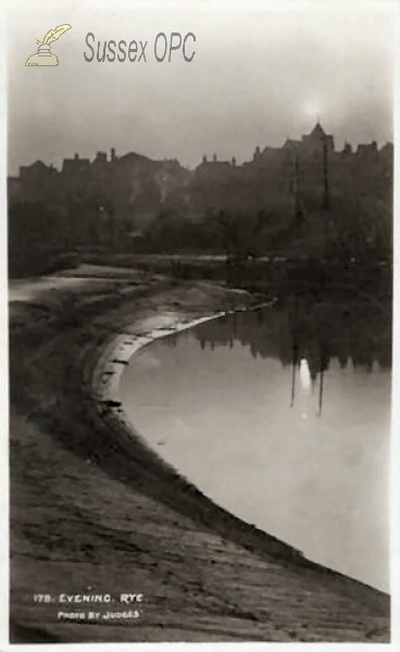 Image of Rye - St Mary's Church & Town (Evening)