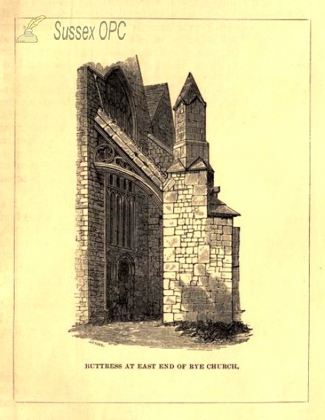 Rye - St Mary's Church - Buttress