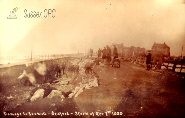 Image of Seaford - Storm Damage to the Sea Wall