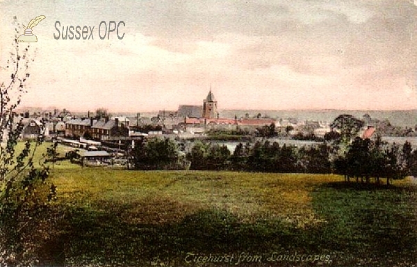 Image of Ticehurst - St Mary's church and the village