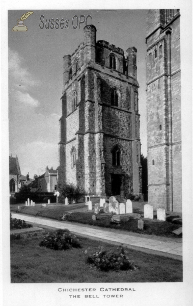 Image of Chichester - The Cathedral, the bell tower