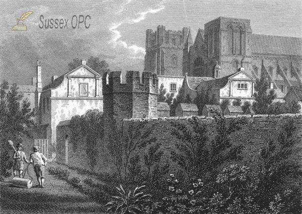 Chichester - The Cathedral from the Bishop's Gardens