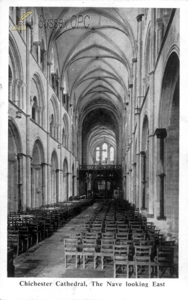 Chichester - The Cathedral, the nave looking east