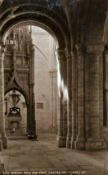 Image of Chichester - Cathedral (Norman arch & font)