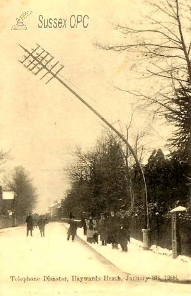Image of Haywards Heath - Telephone Disaster - 8th January 1908