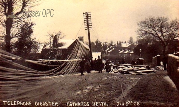 Image of Haywards Heath - Telephone Disaster - 8th January 1908
