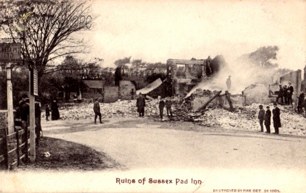 Image of Lancing - The Sussex Pad Inn Fire - 26th October 1905