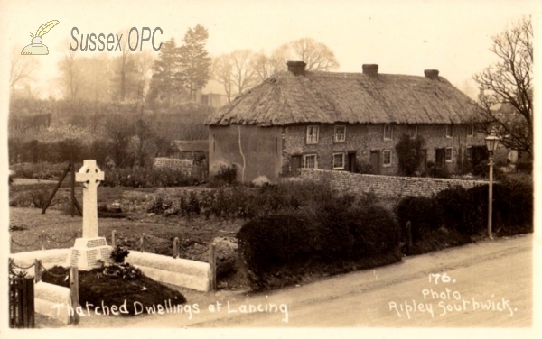 Image of Lancing - Cottages & War Memorial