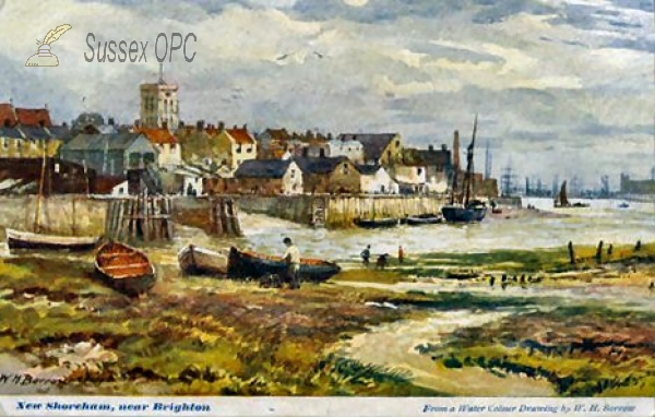 Image of New Shoreham - The Harbour & St Mary de Haura Church